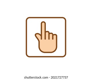 Gesture premium line icon. Simple high quality pictogram. Modern outline style icons. Stroke vector illustration on a white background. 
