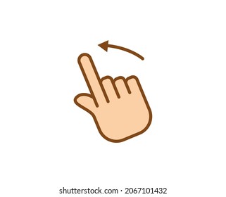 Gesture premium line icon. Simple high quality pictogram. Modern outline style icons. Stroke vector illustration on a white background. 
