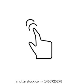 Gesture, push, finger icon. Element of corruption icon. Thin line icon on white background