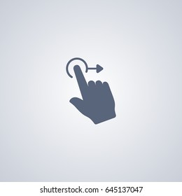 Gesture right icon, Gesture touch right icon