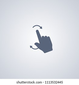 Gesture screen twist, vector best flat icon on white background