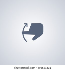 Gesture scrolling up icon 