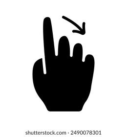 Gesture set icon. Swipe, tap, doubleclick, rotate, pinch, zoom, scroll, gesture, touchscreen, interaction, user interface, hand movement, multitouch, gesture, swipe, pinch, control