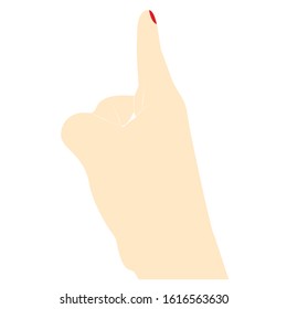 Gesture, sign or hand gesture, direction straight, forward vector icon
