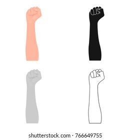 Gesture single icon in cartoon style.Gesture vector symbol stock illustration web.