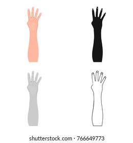 Gesture single icon in cartoon style.Gesture vector symbol stock illustration web.