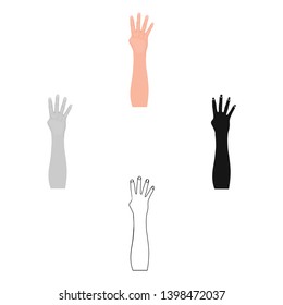 Gesture single icon in cartoon,black style.Gesture vector symbol stock illustration web.