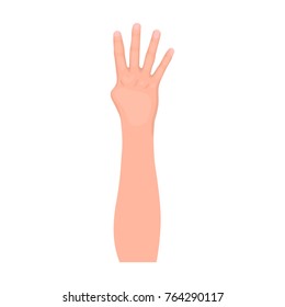 Gesture single icon in monochrome style.Gesture vector symbol stock illustration web.