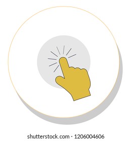 gesture tap touch trendy icon on white background for web graphic