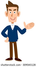 Gesture that plainclothes men to introduce