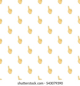 Gesture thumb up pattern. Cartoon illustration of gesture thumb up vector pattern for web