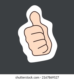 Gesture thumbs up, show class, hand gesture