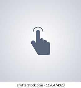 Gesture touch click, vector best flat icon on white background , EPS 10