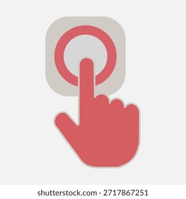Gesture Touch Control  Red Icon