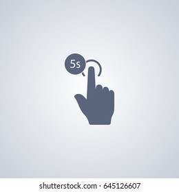 Gesture touch hold icon