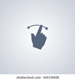 Gesture touch left icon, Gesture left icon