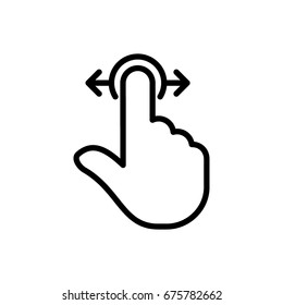 Gesture touch slide icon