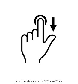 Gesture touch slide vector icon, Gesture slide vector icon