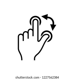 Gesture touch slide vector icon, Gesture slide vector icon