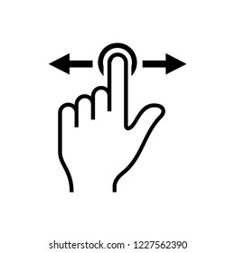 Gesture touch slide vector icon, Gesture slide vector icon