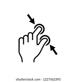 Gesture touch slide vector icon, Gesture slide vector icon