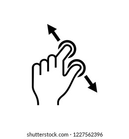 Gesture touch slide vector icon, Gesture slide vector icon