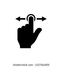 Gesture touch slide vector icon, Gesture slide vector icon