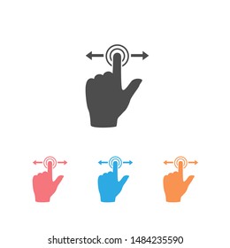 Gesture touch slide vector icon set, Gesture slide vector icon
