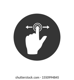 Gesture touch slide vector icon, Gesture slide vector icon