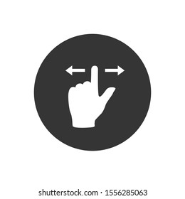 Gesture touch slide vector icon, Gesture slide vector icon