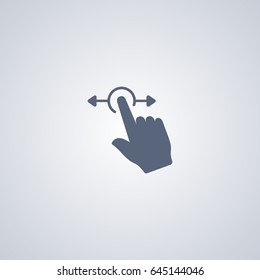 Gesture touch slide vector icon, Gesture slide vector icon