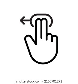 Gesture two fingers swipe left