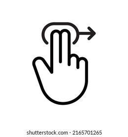 Gesture two fingers swipe right