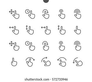 Gesture View Outlined Pixel Perfect Well-crafted Vector Thin Line Icons 48x48 Ready for 24x24 Grid for Web Graphics and Apps with Editable Stroke. Simple Minimal Pictogram Part 1-3