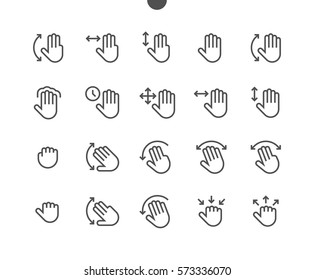 Gesture View Outlined Pixel Perfect Well-crafted Vector Thin Line Icons 48x48 Ready for 24x24 Grid for Web Graphics and Apps with Editable Stroke. Simple Minimal Pictogram Part 3-3