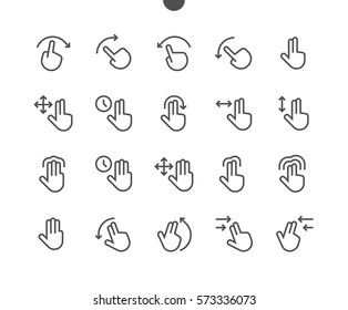 Gesture View Outlined Pixel Perfect Well-crafted Vector Thin Line Icons 48x48 Ready for 24x24 Grid for Web Graphics and Apps with Editable Stroke. Simple Minimal Pictogram Part 2-3