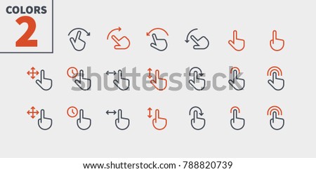 Gesture View Outlined Pixel Perfect Well-crafted Vector Thin Line Icons 48x48 Ready for 24x24 Grid for Web Graphics and Apps with Editable Stroke. Simple Minimal Pictogram Part 1-3