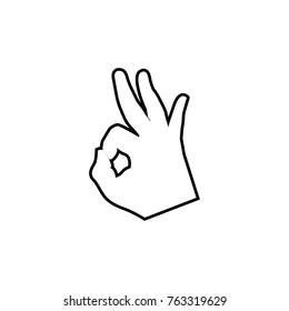 Gestures of the hand ok vector icon