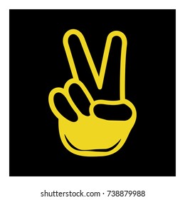 Gestures of hands icon vector