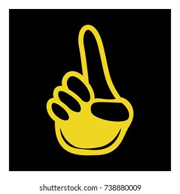 Gestures of hands icon vector