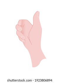 Gestos de la plantilla de mano humana ilustración vectorial plana aislada en fondo blanco