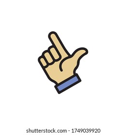 Gestures of Human Hand Icon In Trendy Design Vector Eps 10