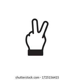 Gestos de mano humana, icono de la paz en el vector de diseño moderno Eps 10