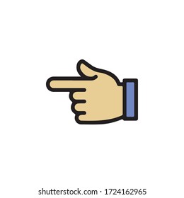 Gestures of Human Hand, Point To The Left Icon In Trendy  Design Vector Eps 10