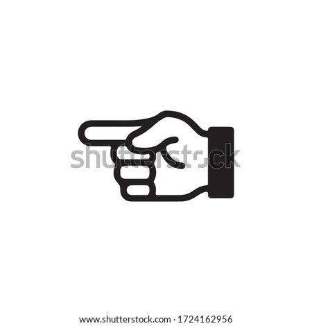 Gestures of Human Hand, Point To The Left Icon In Trendy  Design Vector Eps 10