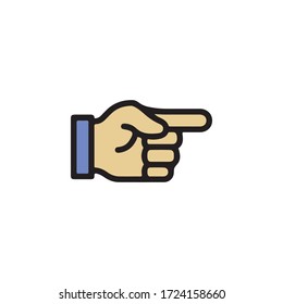 Gestures of Human Hand, Show Towards the Right Icon In Trendy  Design Vector Eps 10