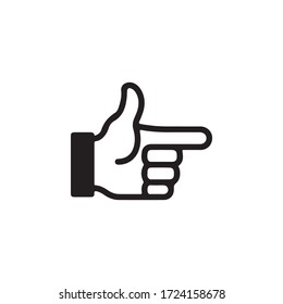 Gestures of Human Hand, Show Towards the Right Icon In Trendy  Design Vector Eps 10