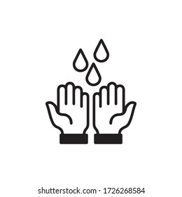 Gestures of Human Hand, Hand Washing Icon In Trendy  Design Vector Eps 10