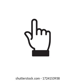 Gestures Of Human Hands, Pointing Towards The Top Icon In Trendy  Design Vector Eps 10