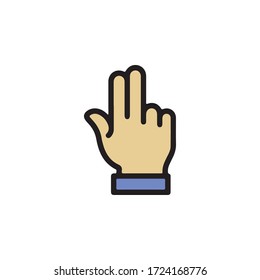 Gestures Of Human Hands, Pointing Towards The Top Icon In Trendy  Design Vector Eps 10